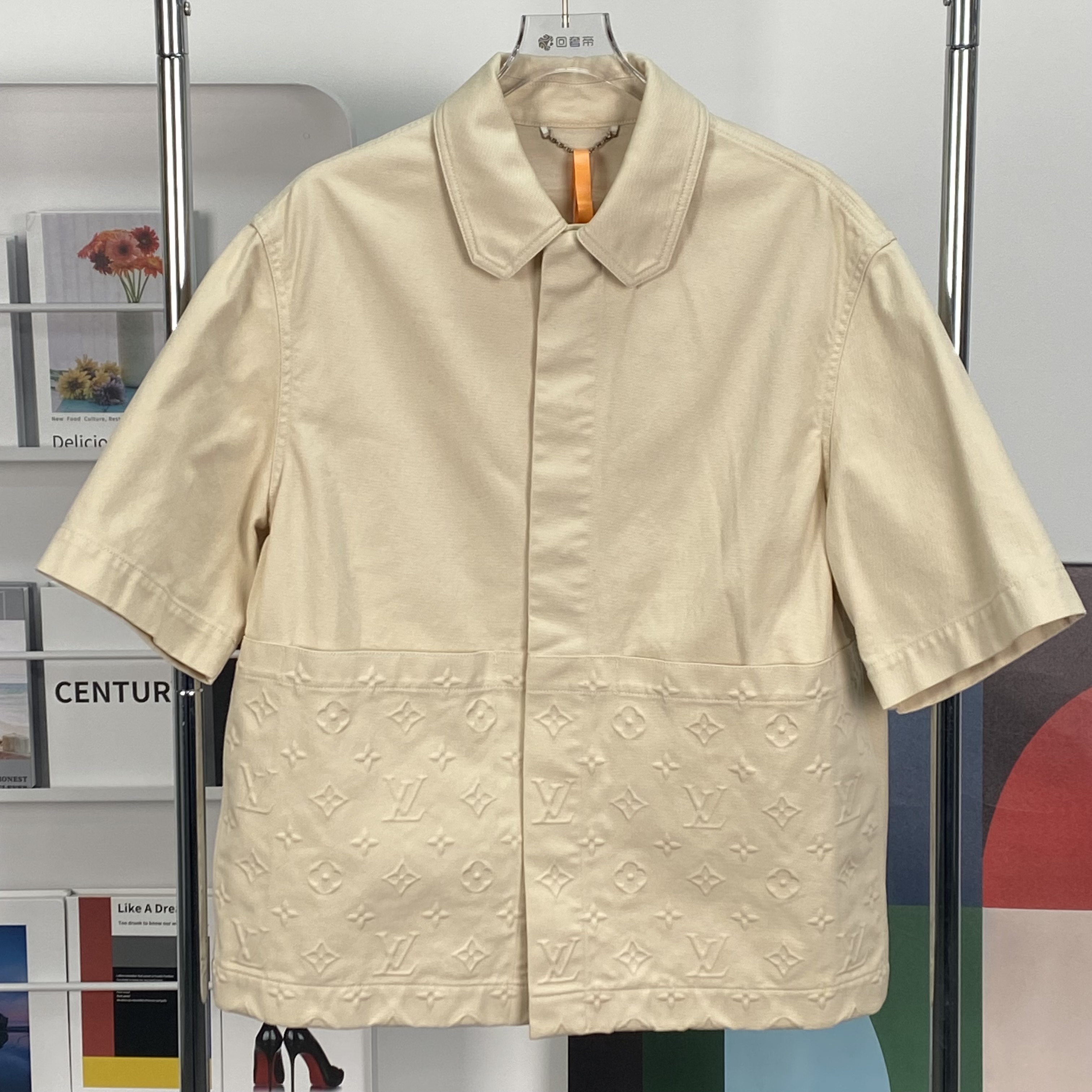 全新未使用 LouisVuitton/路易威登 L/浮雕牛仔短袖/14800/JM6404