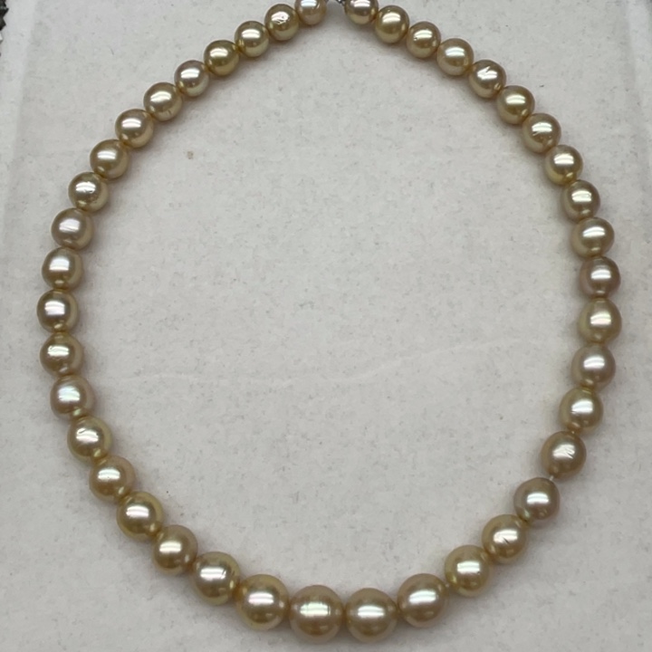 颈饰未镶嵌海水珍珠南洋金珠8-11