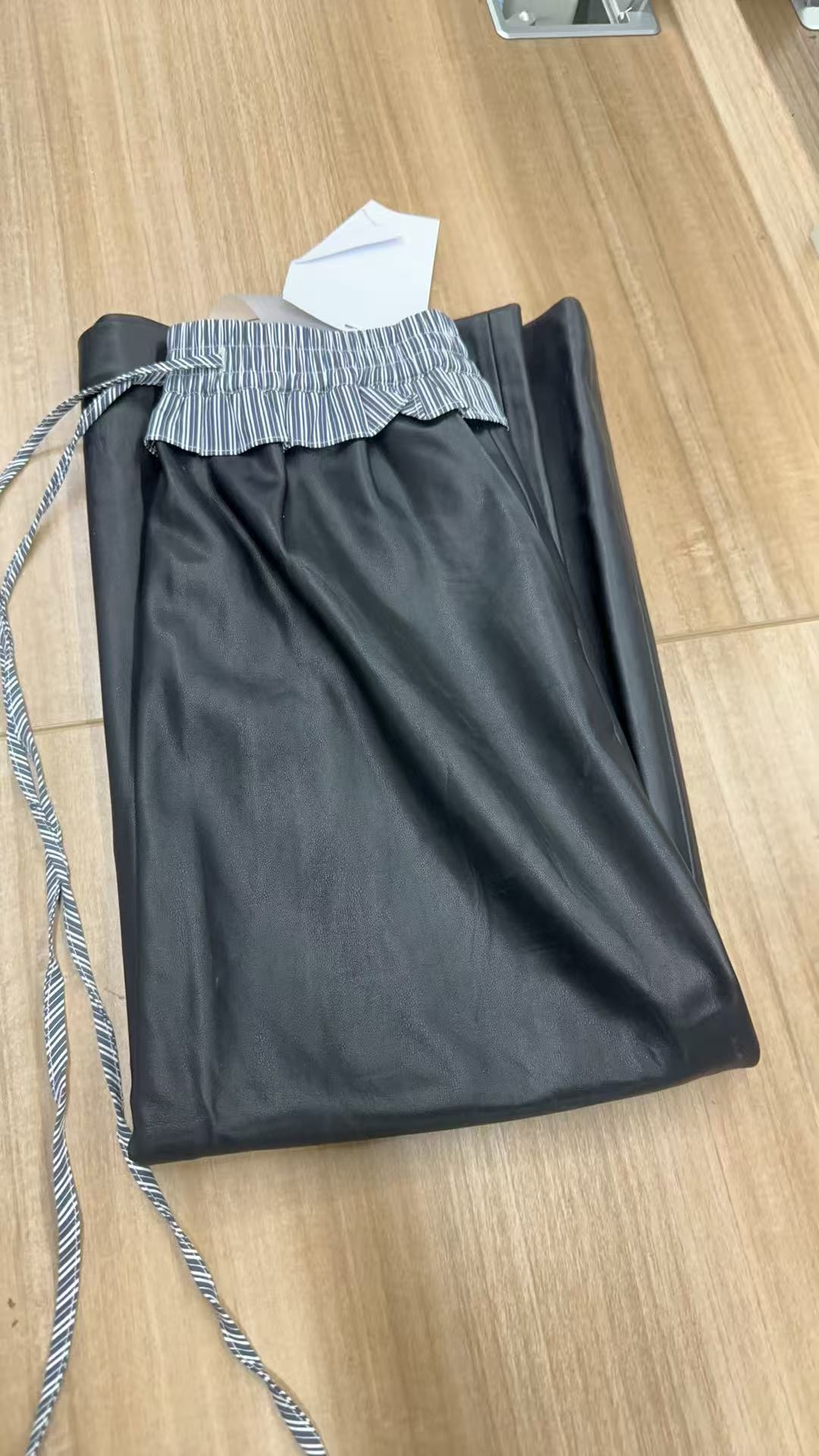 百搭女士中长裙H型花苞裙套装半身裙短裙A字裙高腰皮裙Y2469