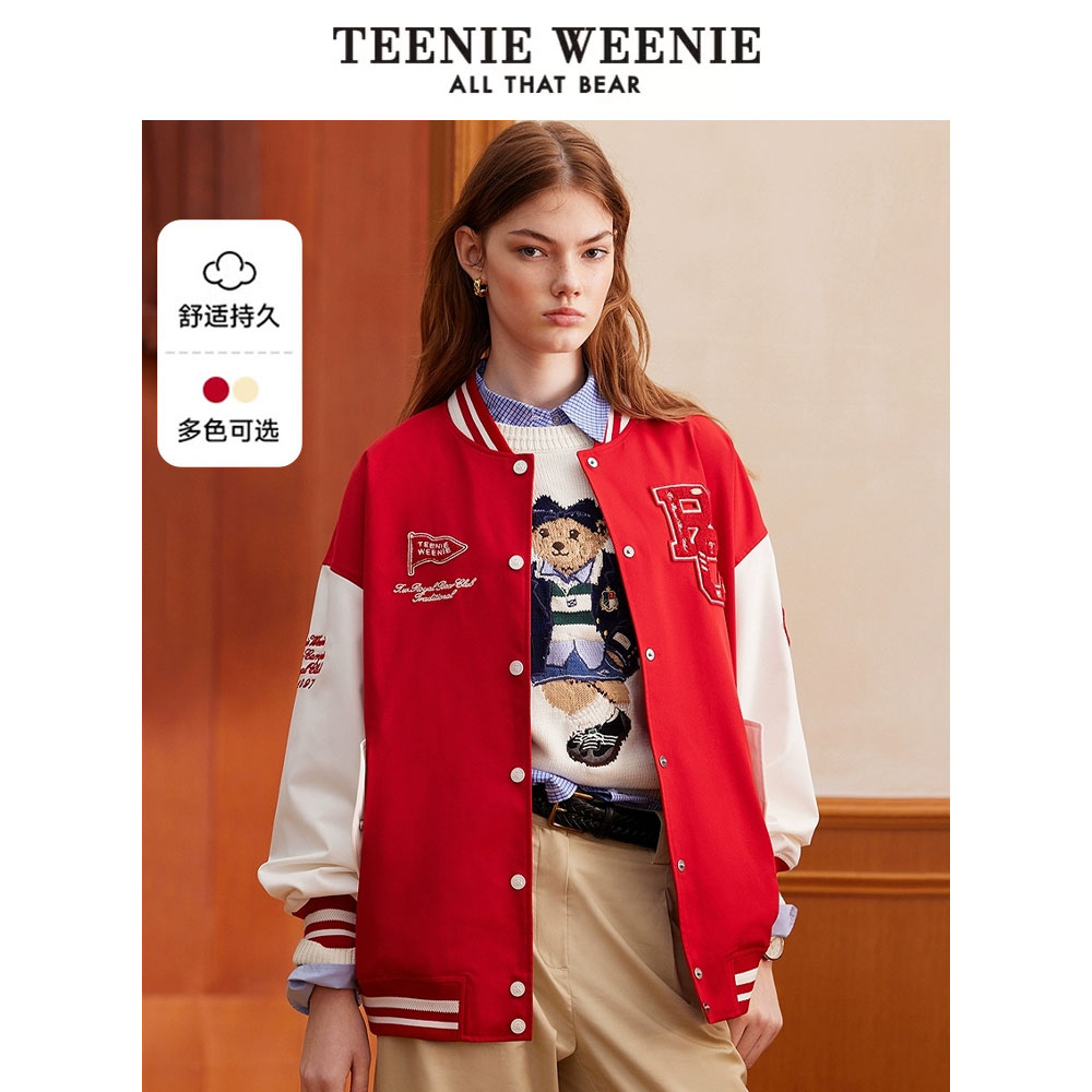 【达人专属】TeenieWeenie小熊女外套25刺绣棒球服TTJJ251202P