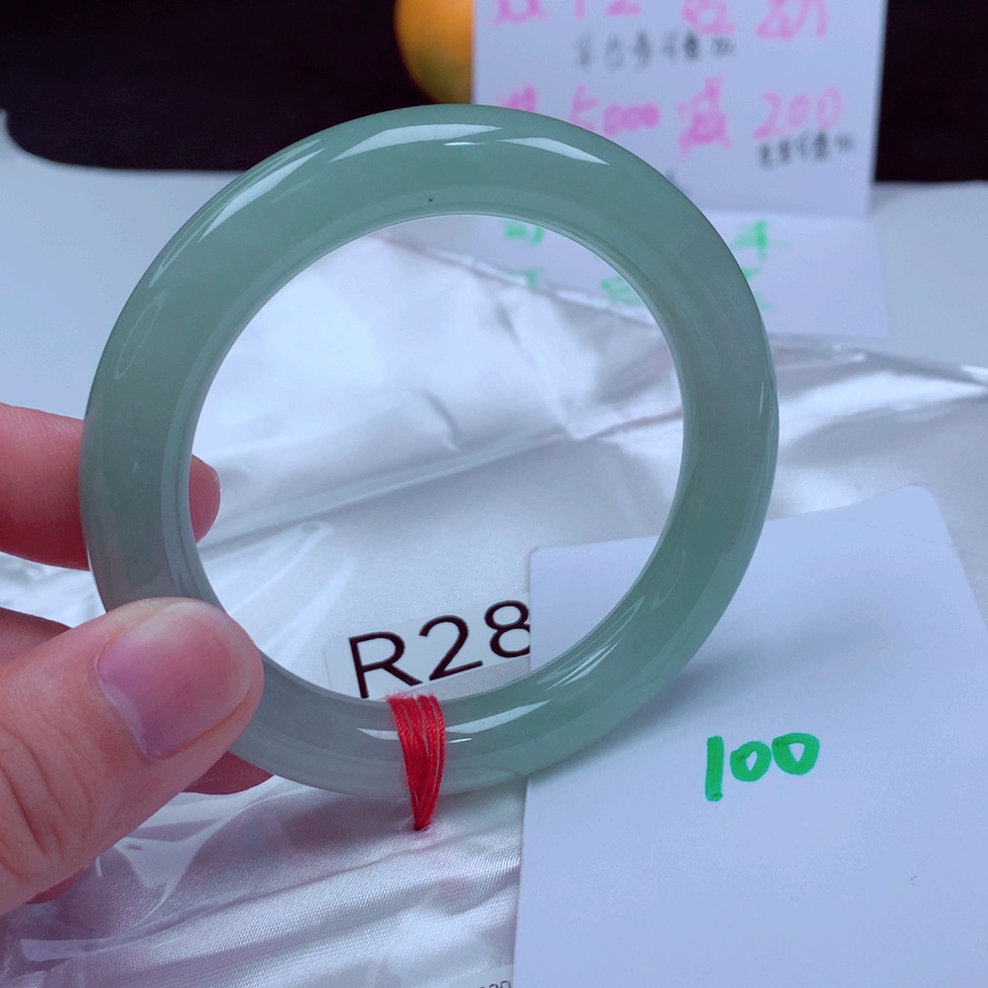 未镶嵌手镯翡翠缅甸天然A货翡翠手镯55圆条