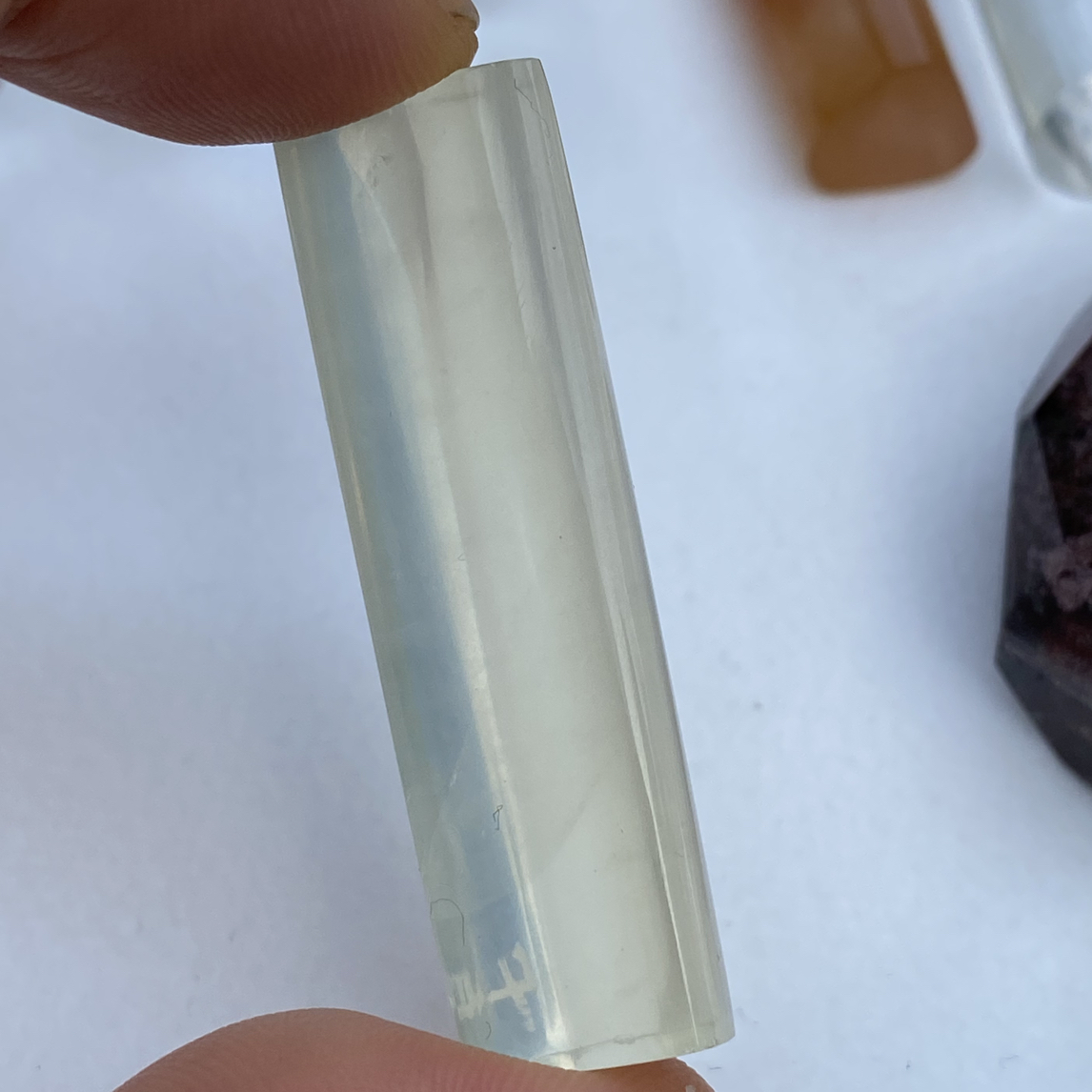 天然黄水晶三棱柱吊坠44*12mm