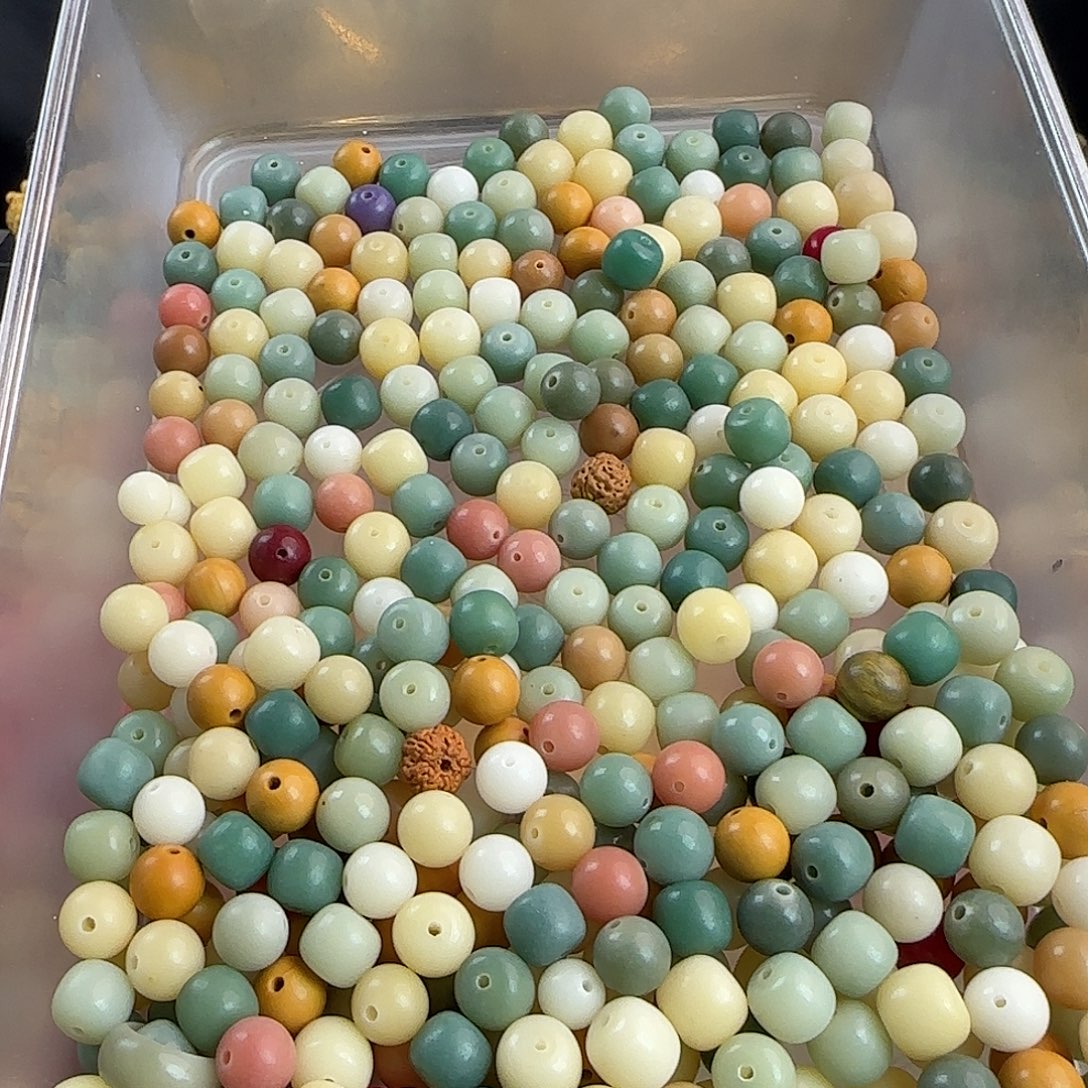 手串菩提根/象牙果微瑕混珠400颗