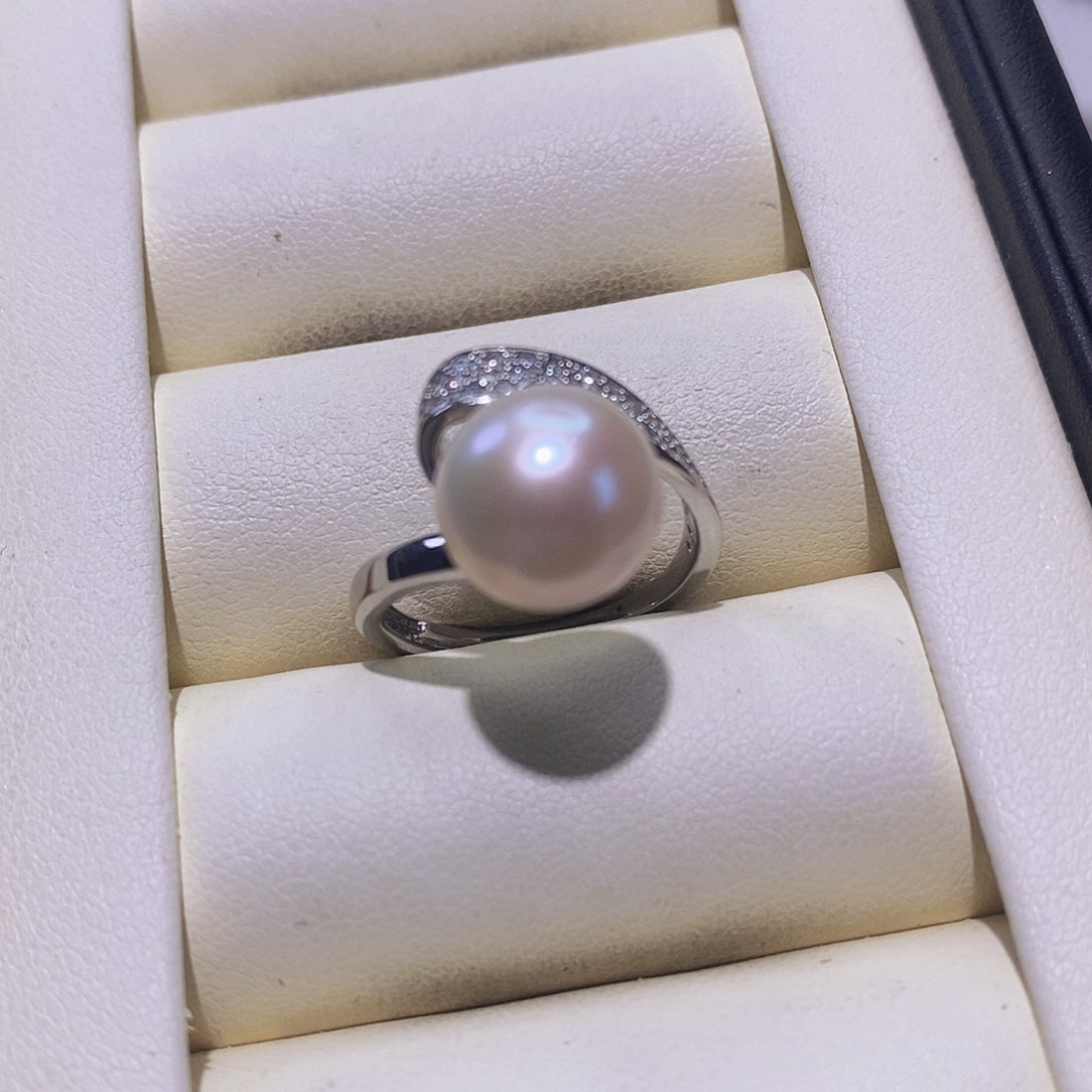 淡水珍珠戒指合金