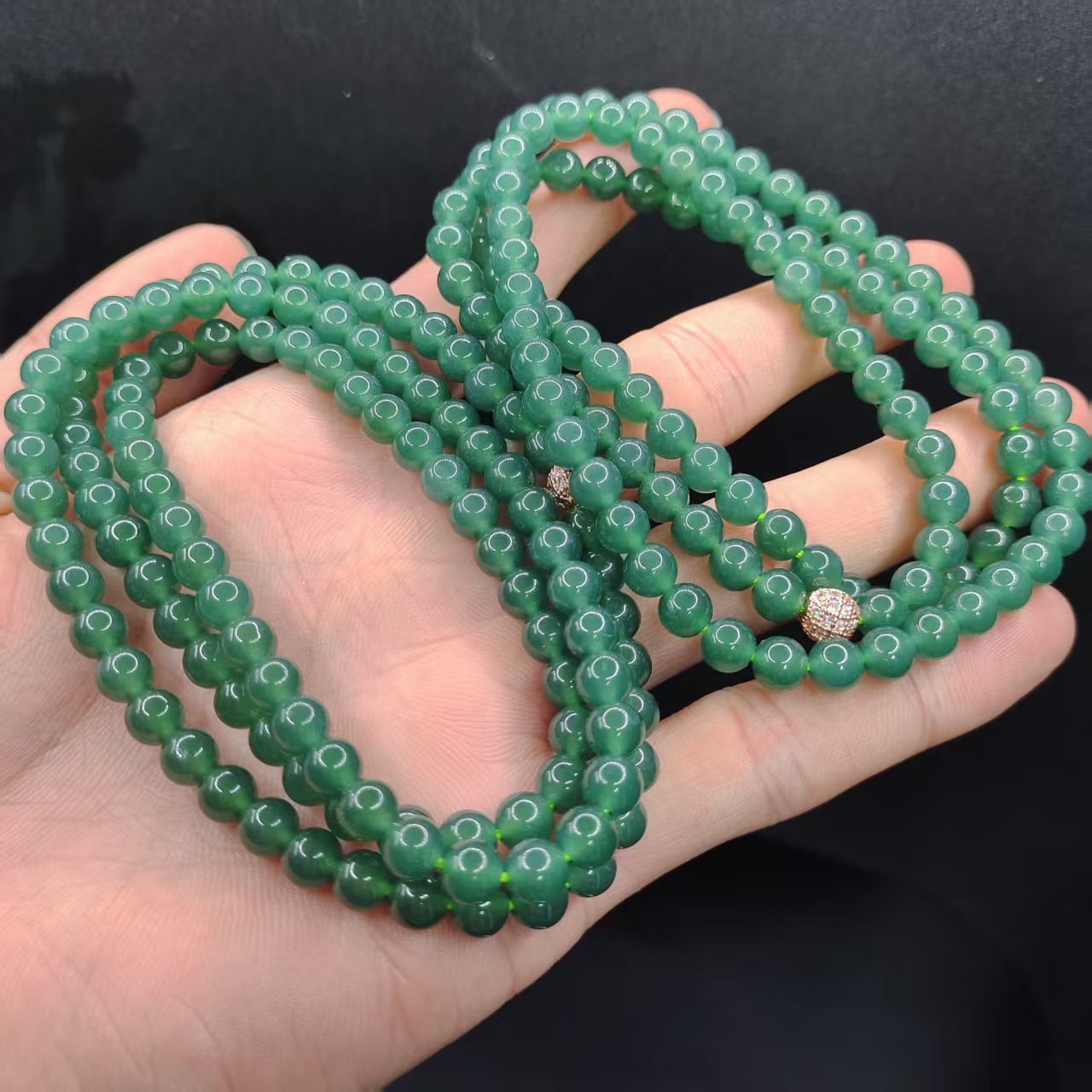 【龙龙严选】翡翠DIY毛衣链GS【多样性发其一】约6mm+
