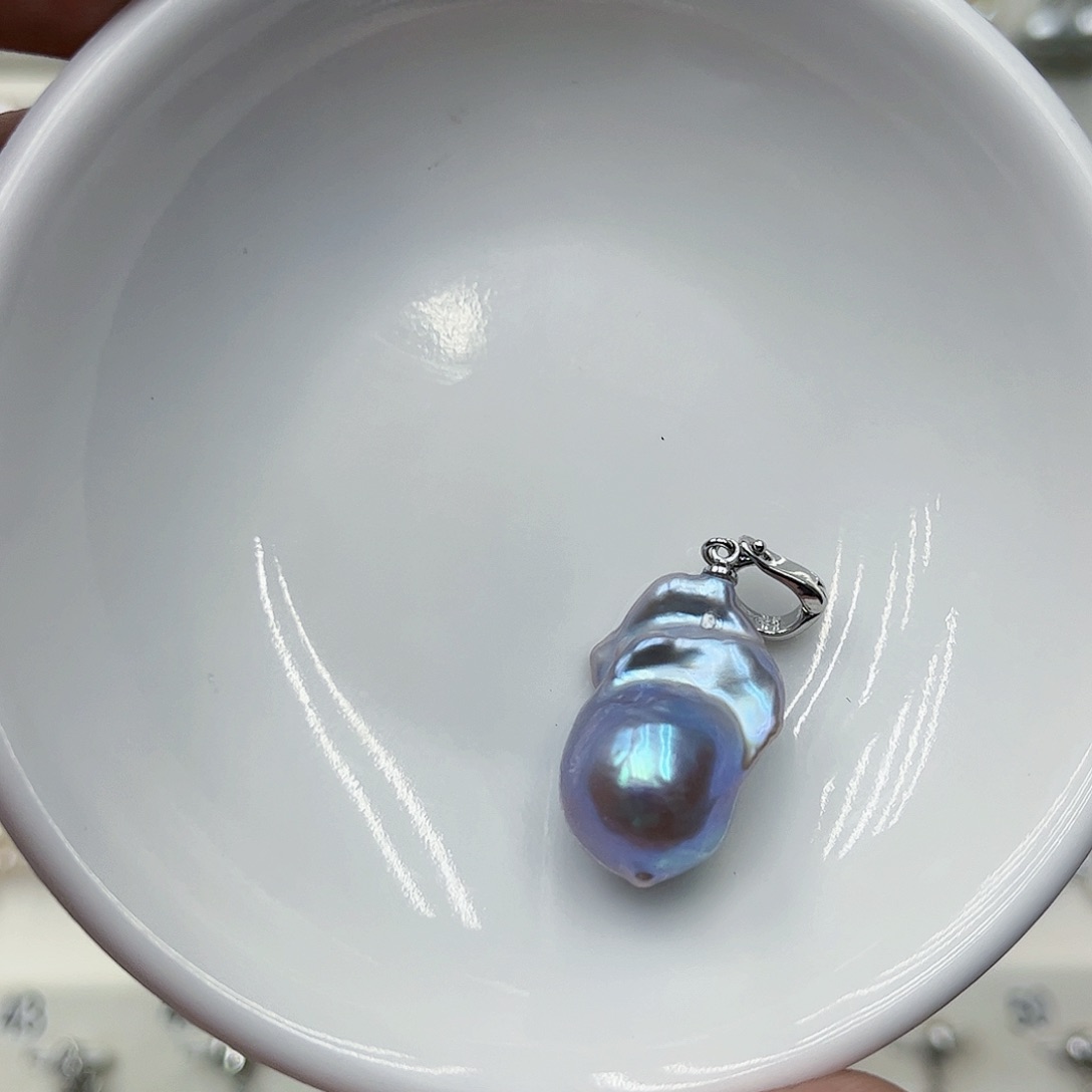 淡水珍珠吊坠(不含链)未镶嵌黄**?09