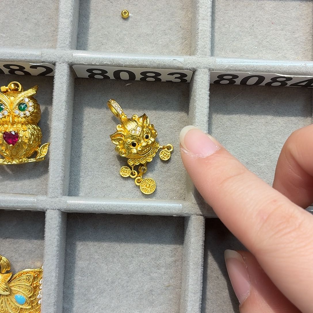 铜合金8083强保色发 1 个壹笔壹吊坠