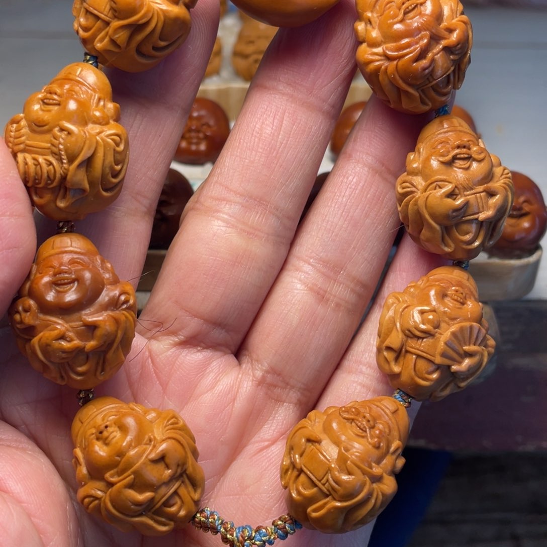 橄榄核手串/手链客户回血2.1铁核财神