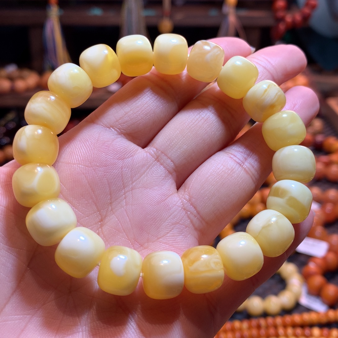 蜜蜡未镶嵌手串蜜蜡手串