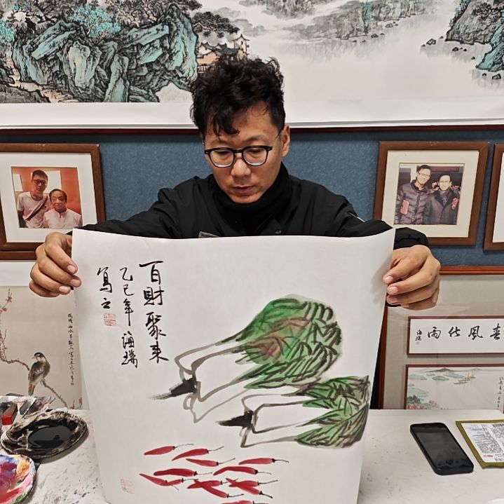 国画贾海瑞老师现场定制