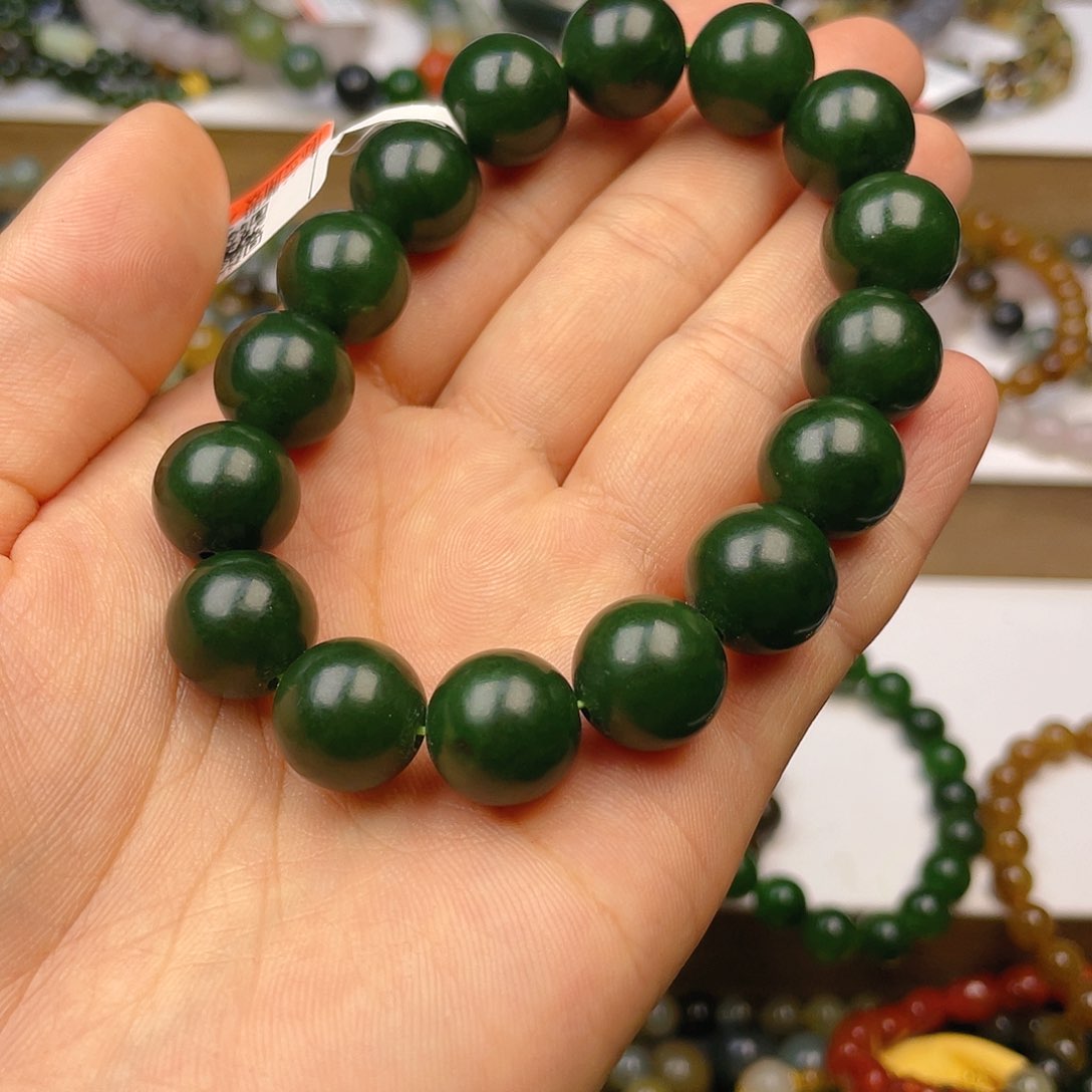 和田玉手串12.7未镶嵌