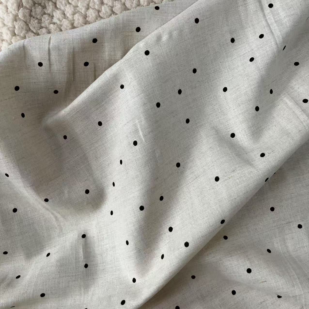 【绒兰】亚麻棉印花面料 29号 星空点点