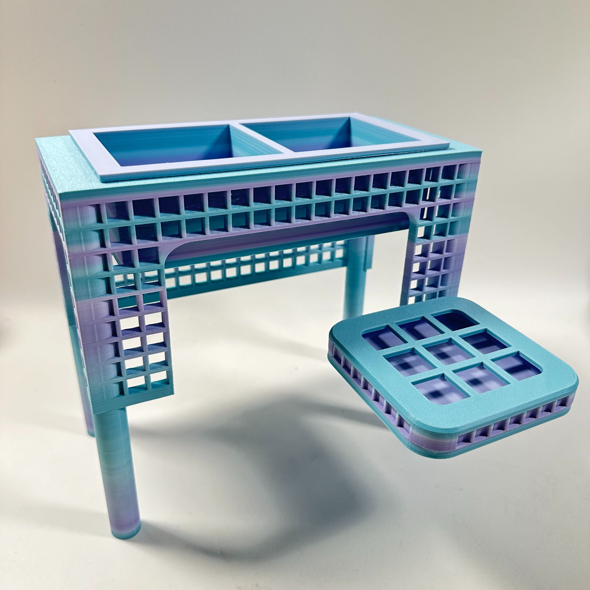 寄居蟹多功能攀爬躲避平台套件（带水盆食盆）