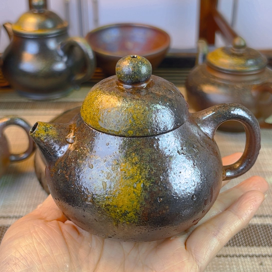 紫砂茶壶底槽清柴烧150cc