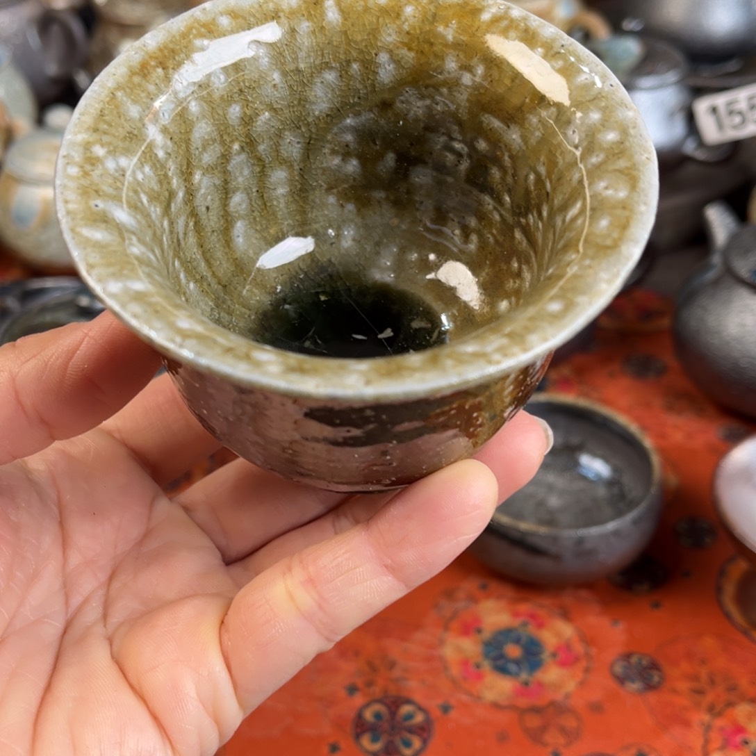 柴烧茶器主人杯杯柴烧