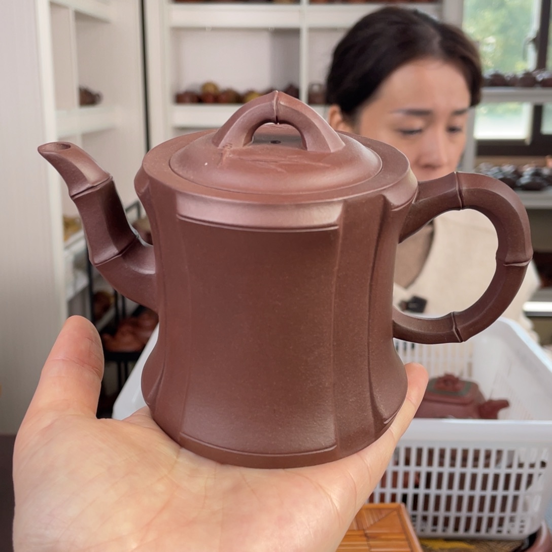 紫砂茶壶紫泥高风亮节300cc