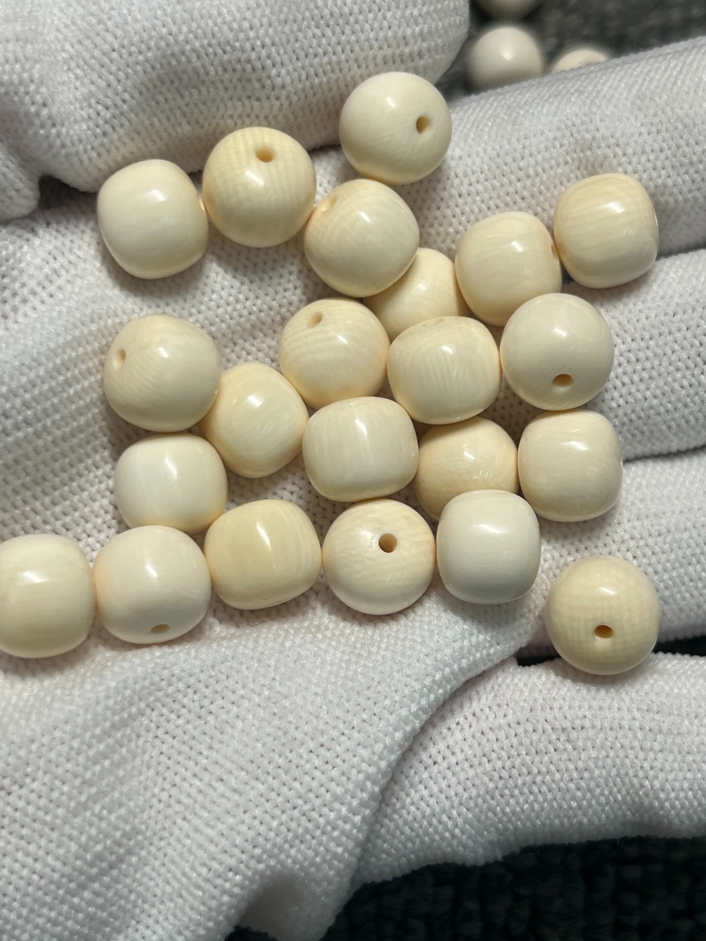 猛犸牙精工单珠圆珠配珠可做配饰