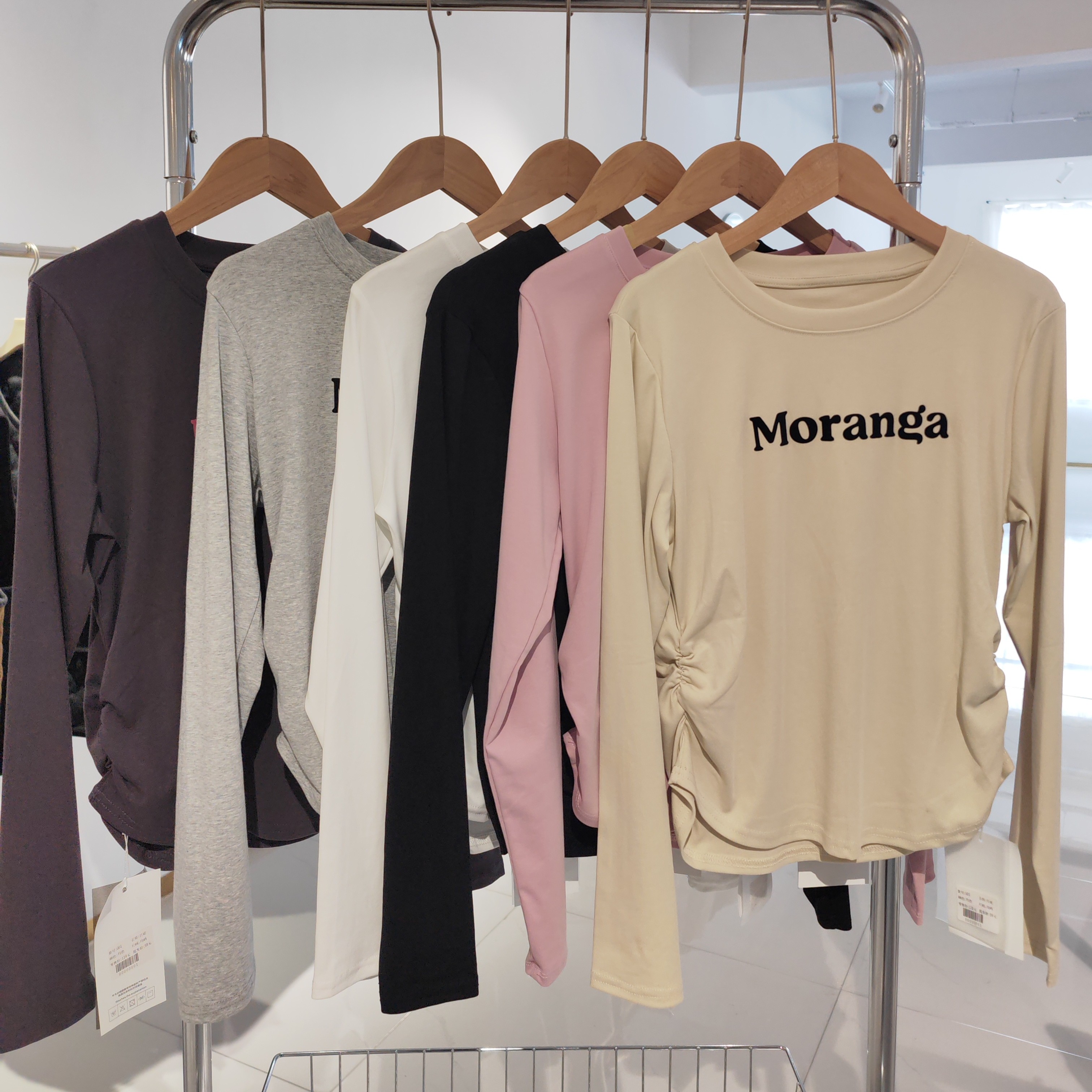 25春季收腰显瘦打底字母Moranga货号001