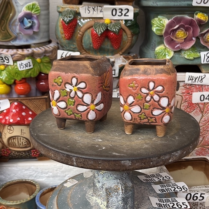 粗陶材质多肉花盆