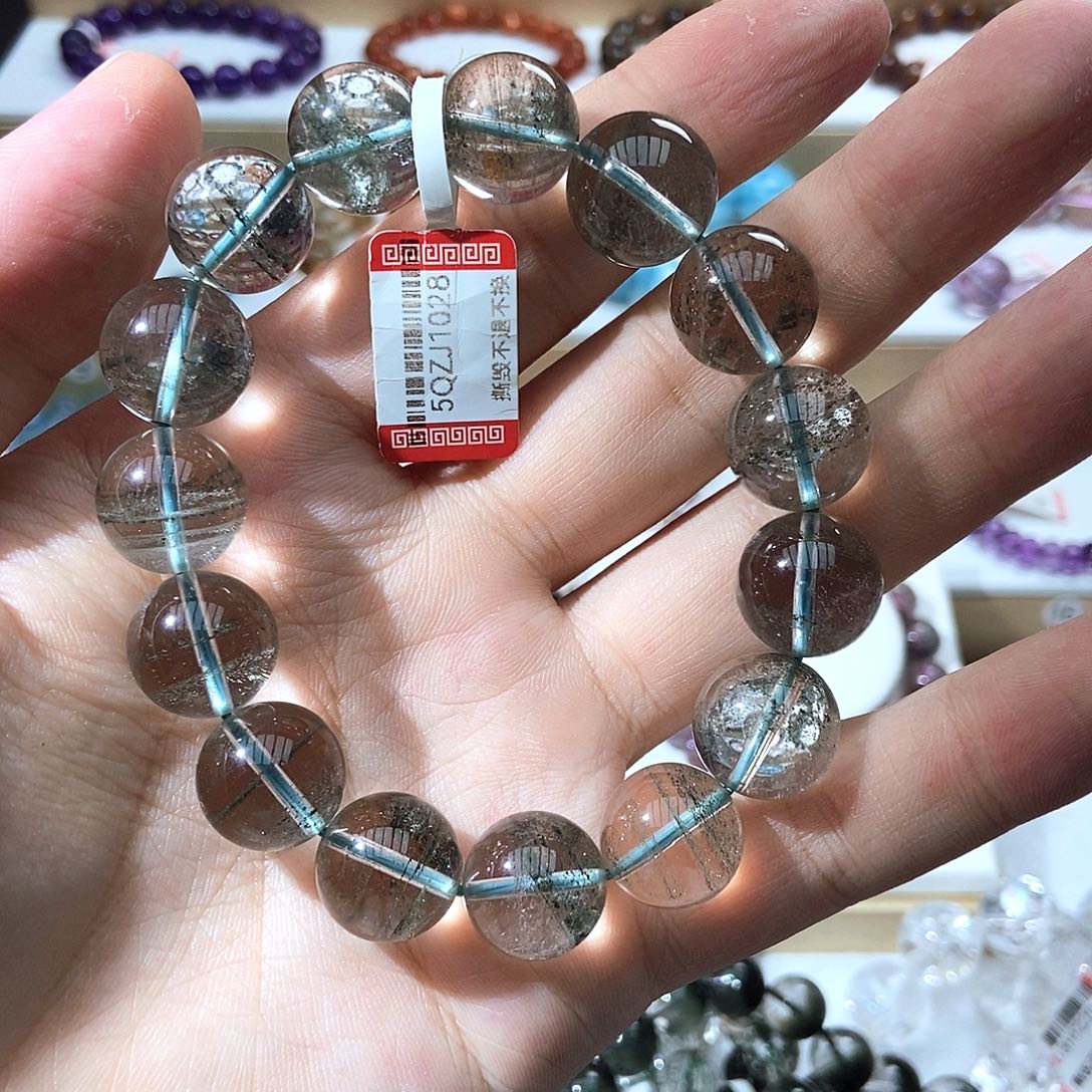水晶手链未镶嵌茶*美天天珠宝001
