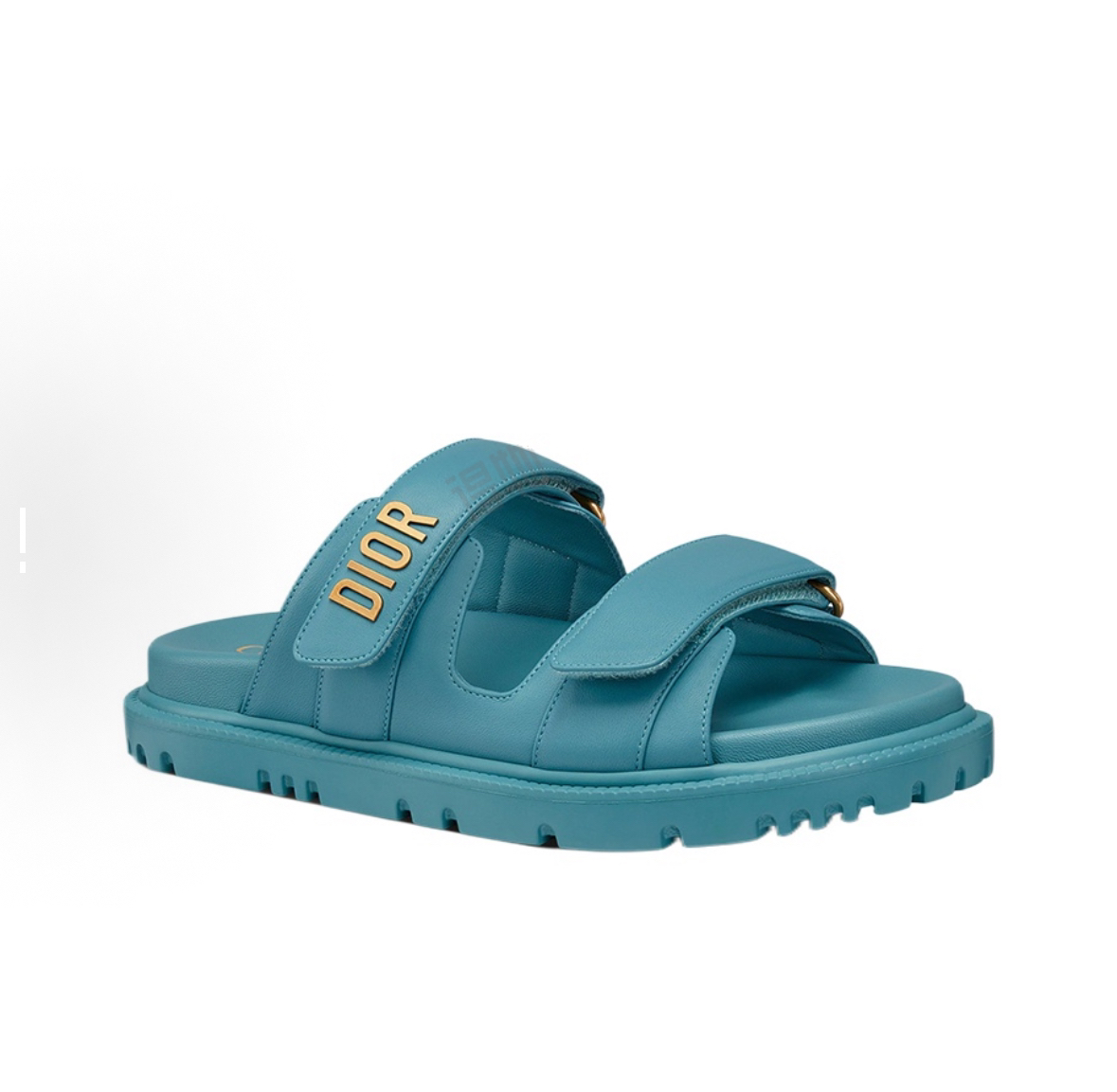 99新 DIOR/迪奥 S141 皮革 一字拖鞋 女款 蓝色35 36 36.5 37码