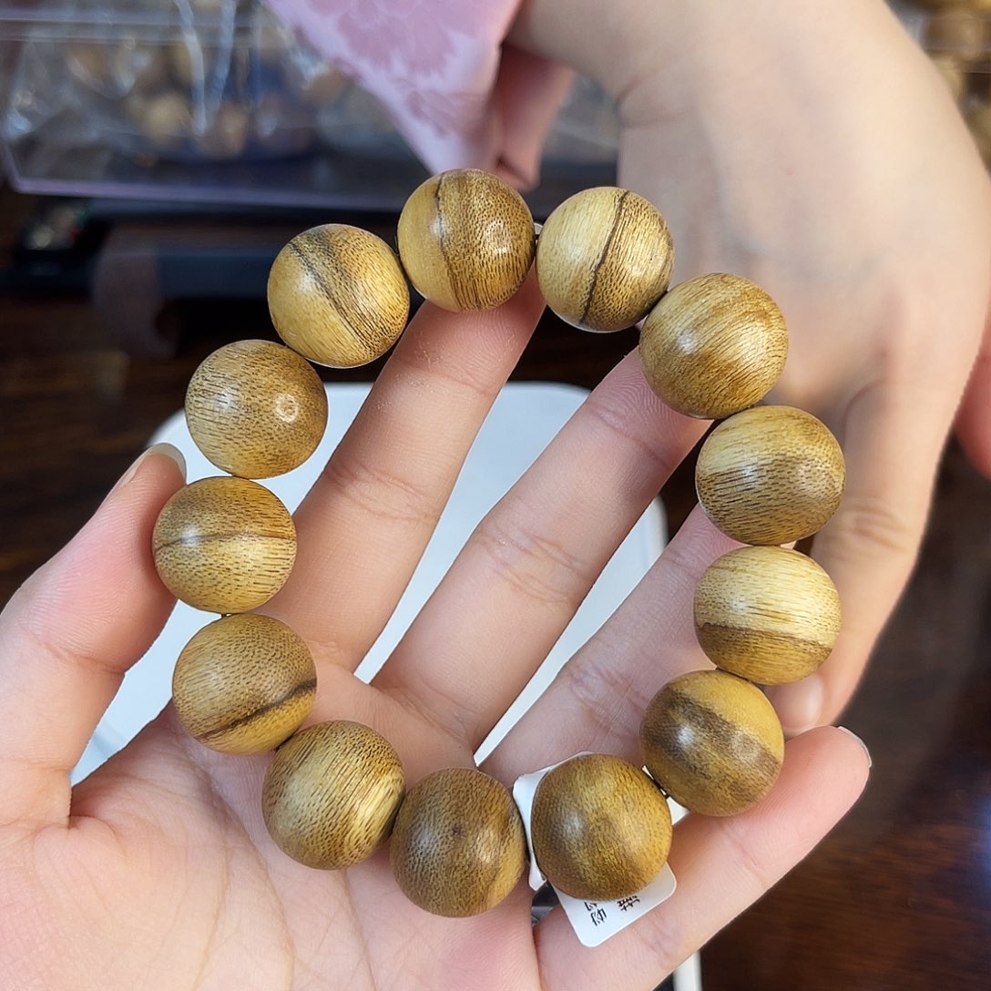 沉香手串越南芽庄虎斑沉香1.8 