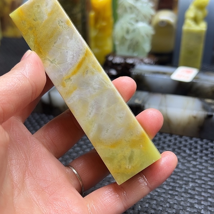 我***茶青田石印章石印章石