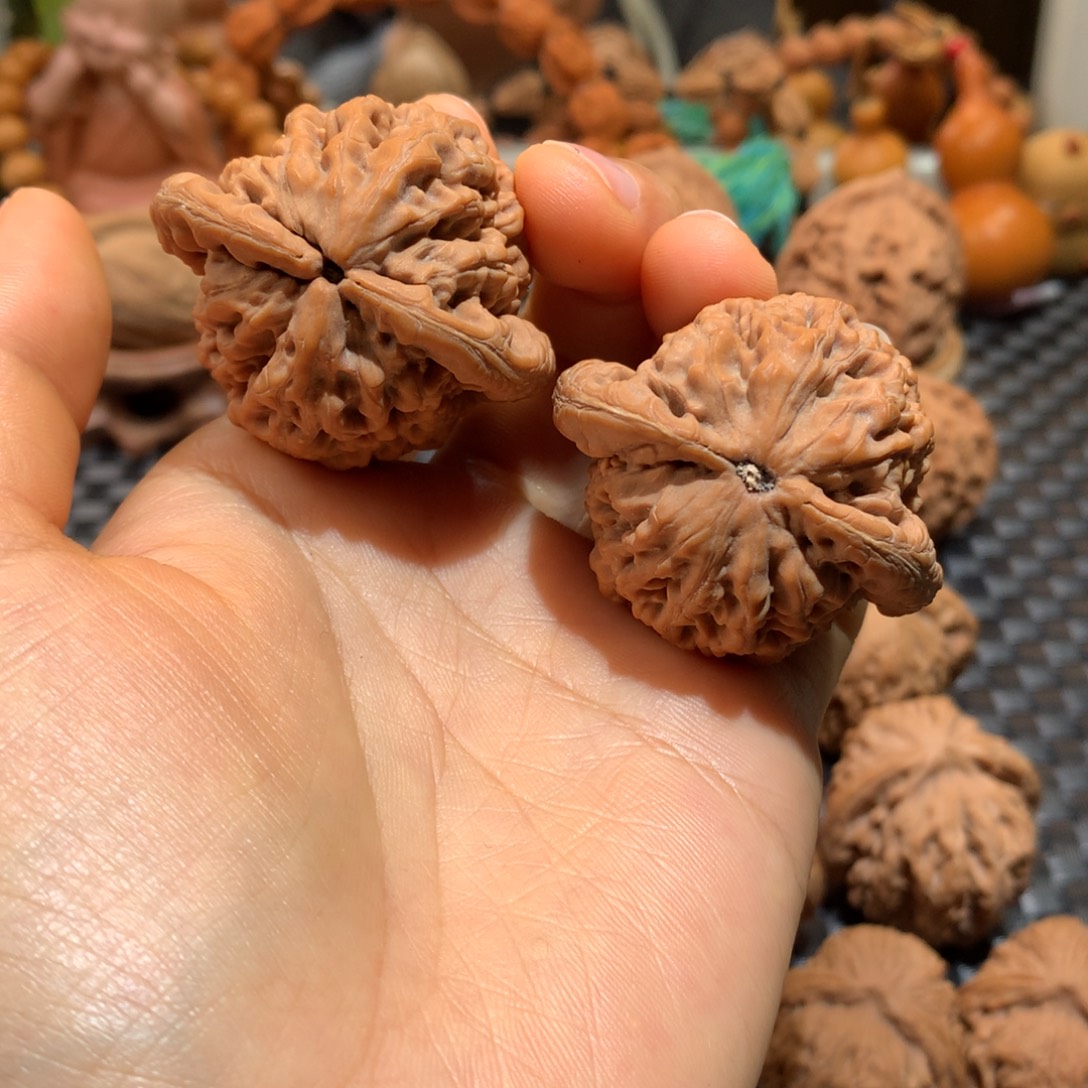 开***心文玩核桃把件金公子