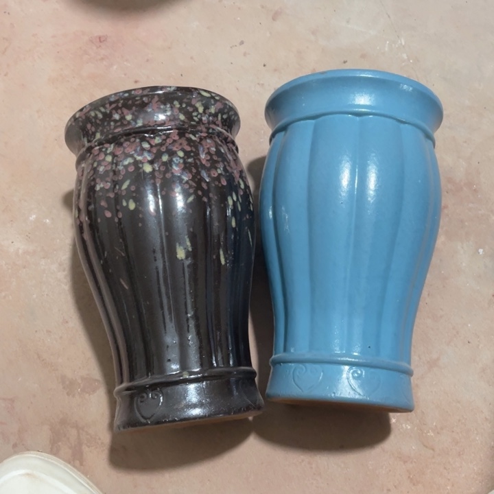紫砂花盆口径15高度26两只正品