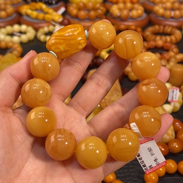 琥珀手链未镶嵌蜜蜡