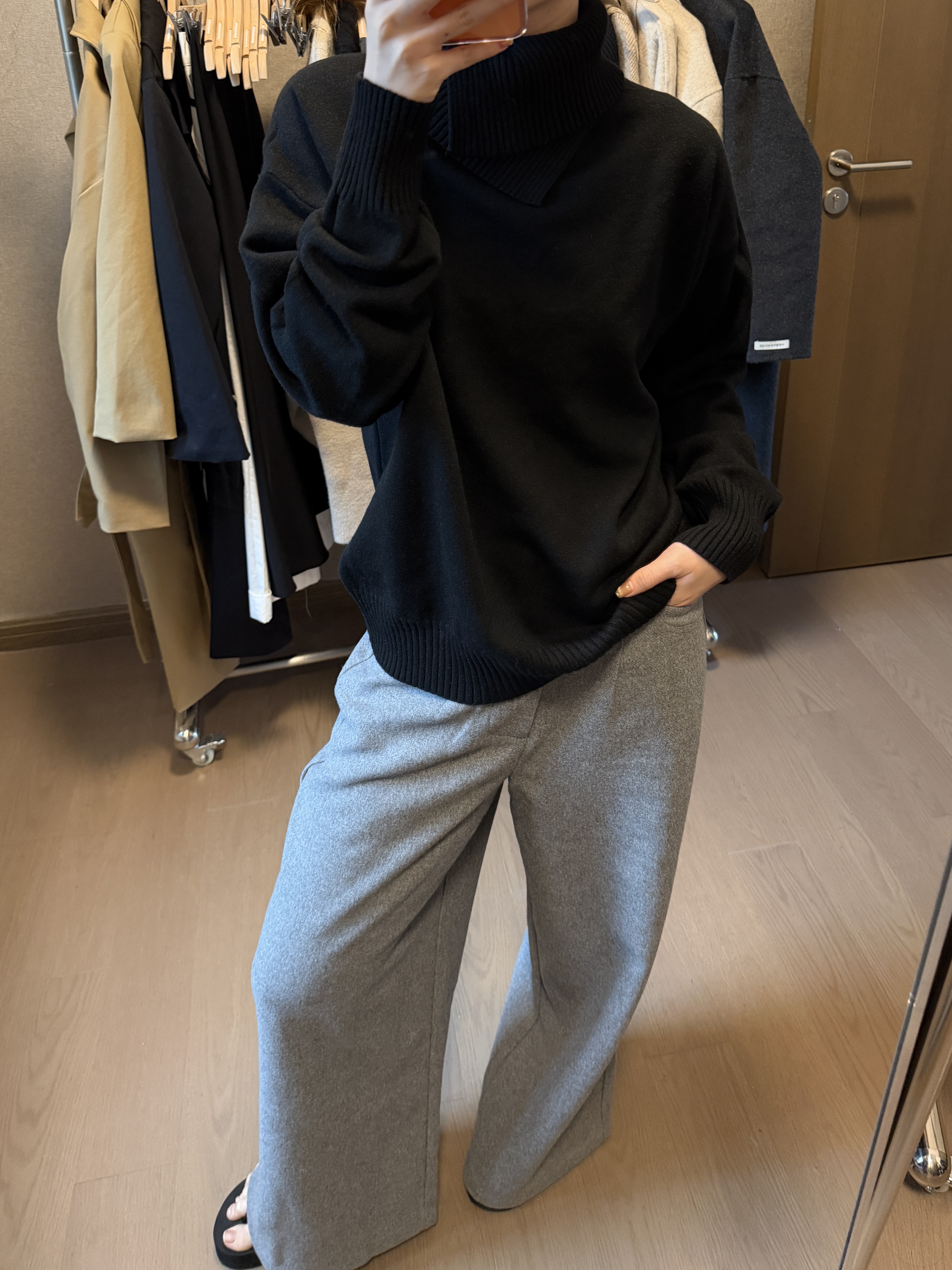 Yoen shop高领冬针织毛衣