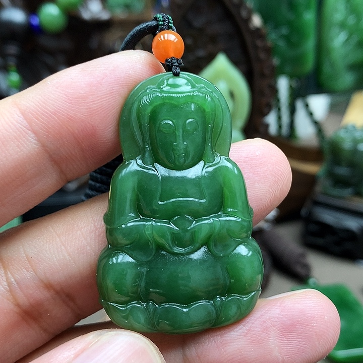 @***意和田玉（碧玉）未镶嵌颈饰