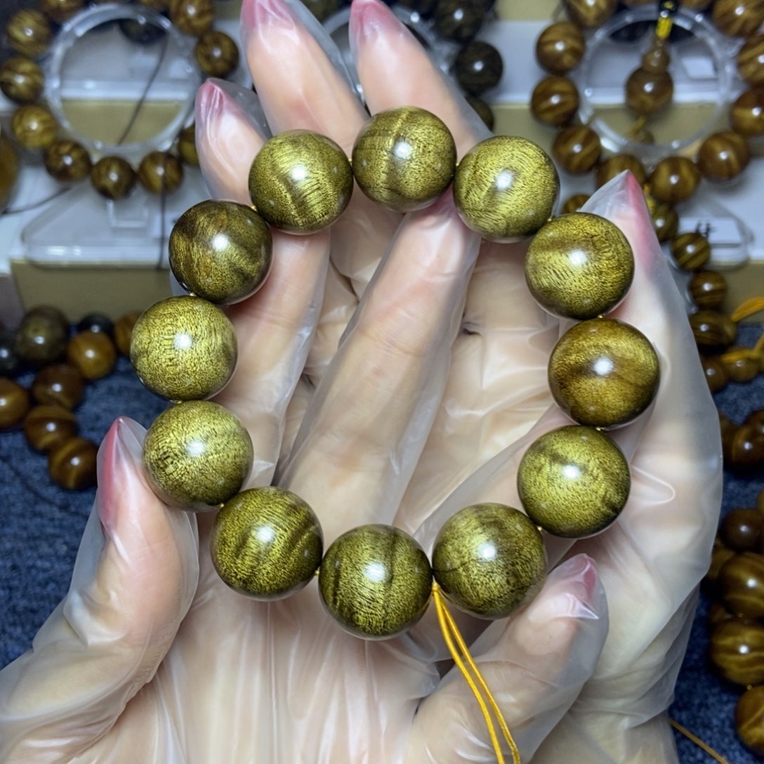 手串/手链楠木（金丝楠）黑金水波