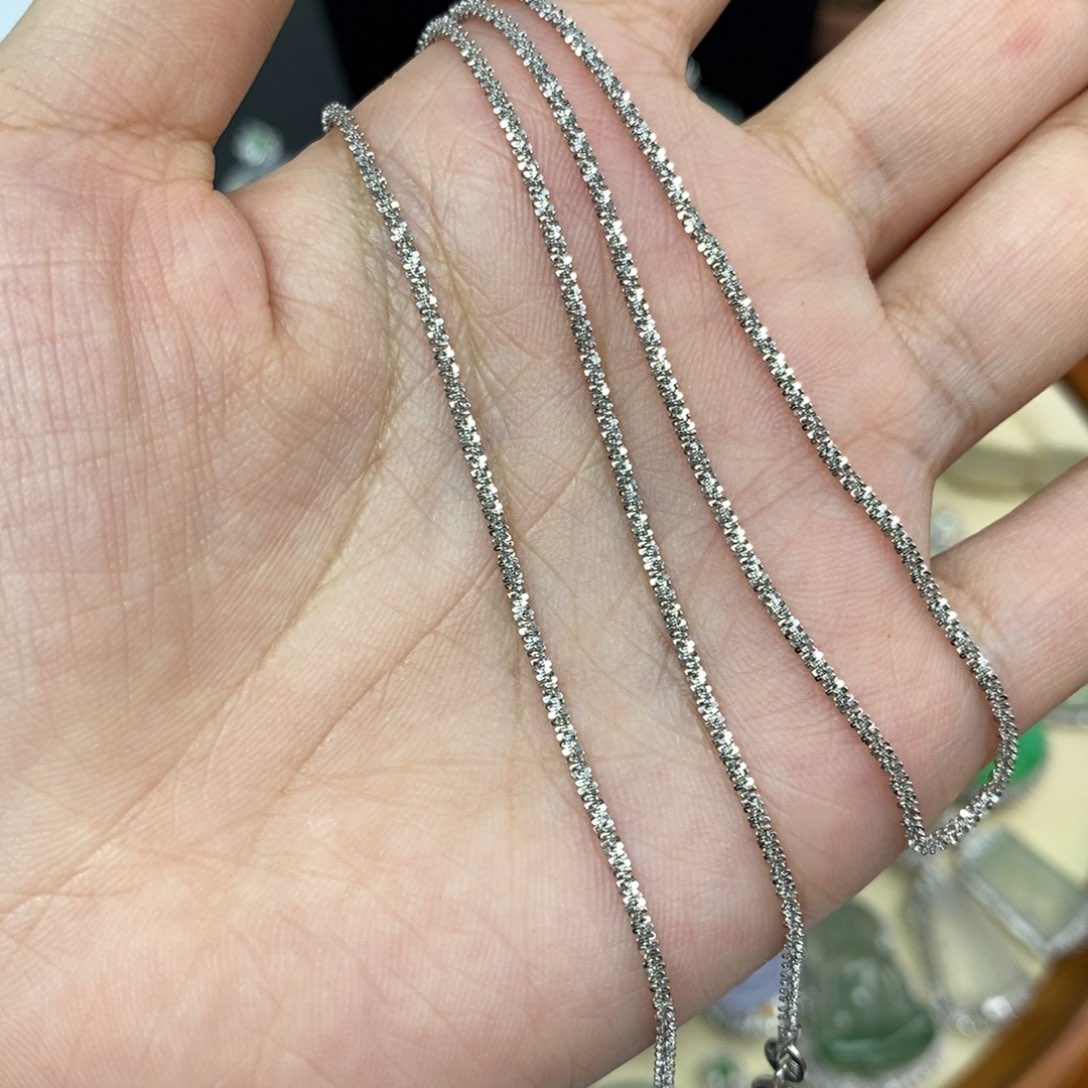 翡翠颈饰银S925镶嵌A货翡翠