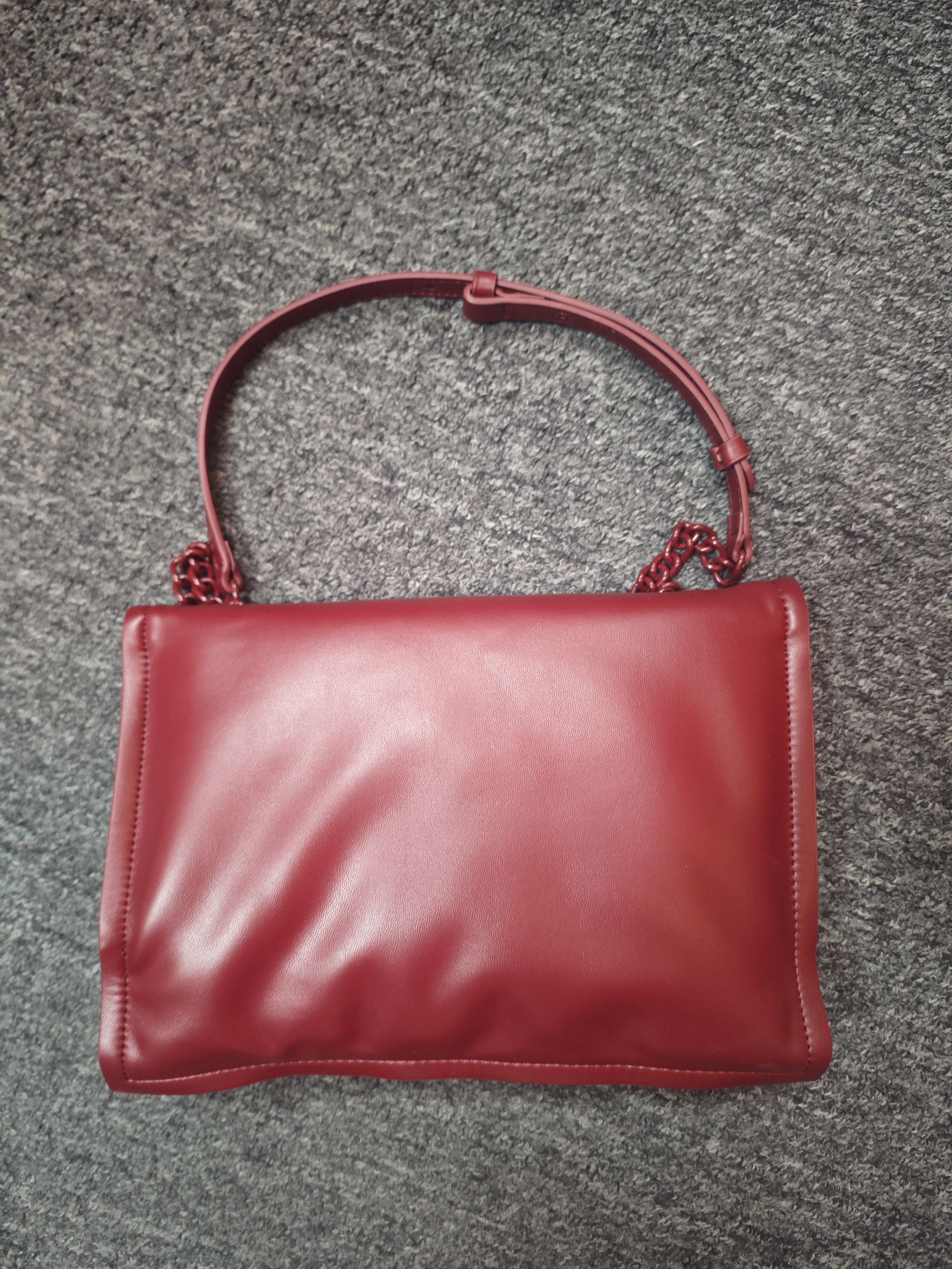 LQ-WITH-QUEEN真皮女包1落红色