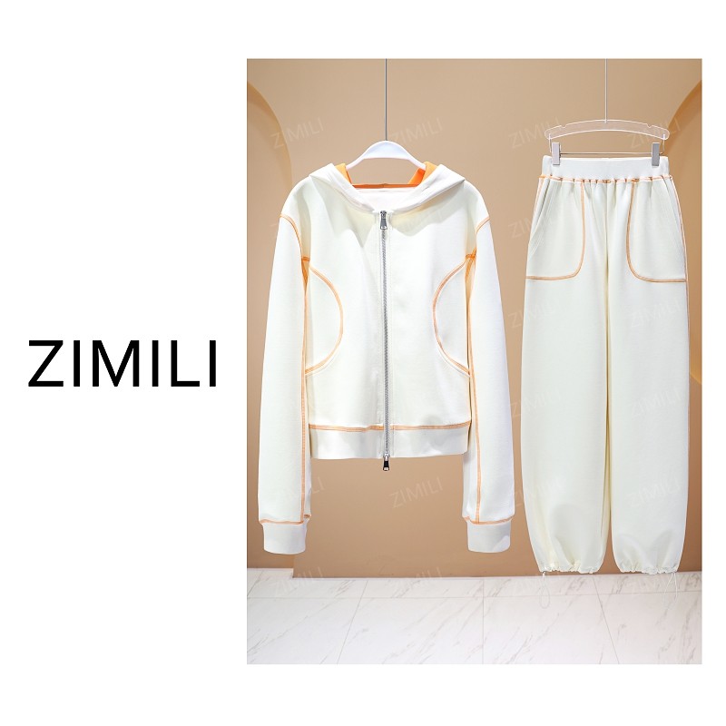 【亮哥女装】2025秋冬新品 《山城斜路杏花香》奶杏色运动套装5931-K9