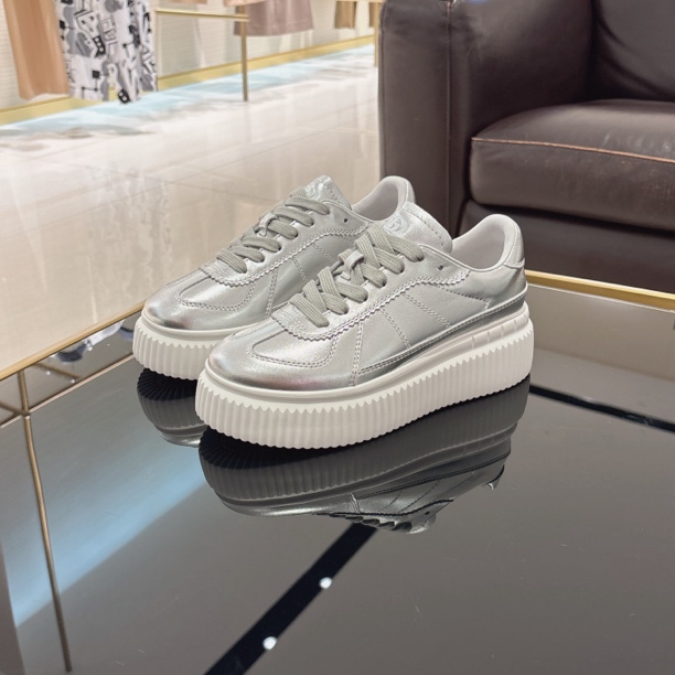 2024年新款厚底增高里外全皮百搭超轻极简风饼干鞋12284