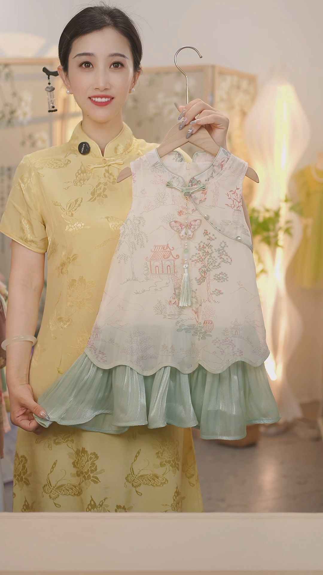 现货【兰亭序】SC454女童夏季新中式2025新款国风旗袍裙