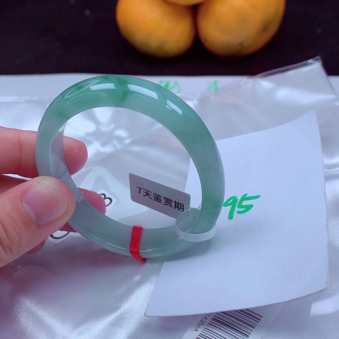 未镶嵌手镯翡翠缅甸天然A货翡翠手镯53.4贵妃