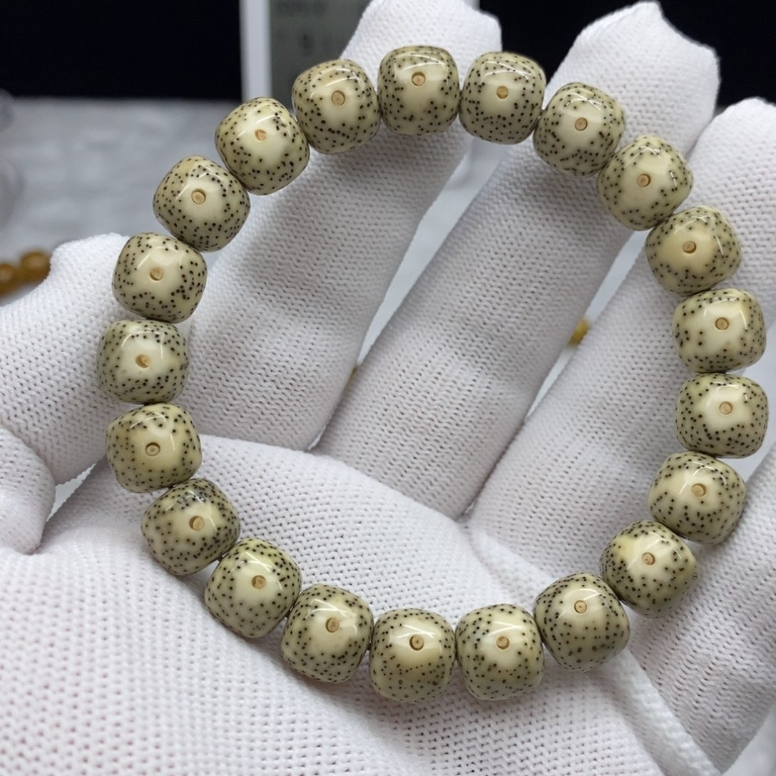 星月菩提手串11青花大眼睛绿包白