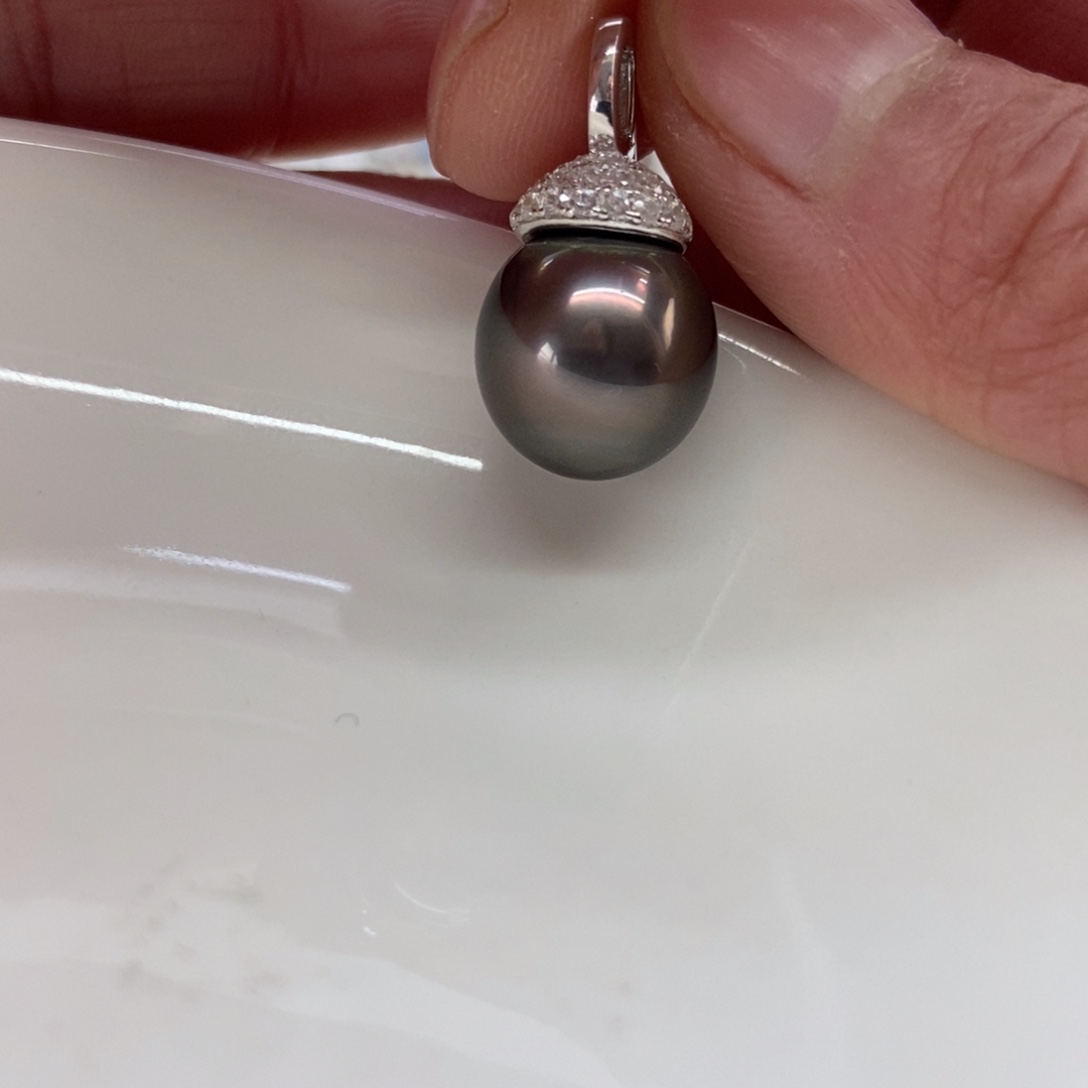 海水珍珠吊坠(不含链)银S925镶嵌