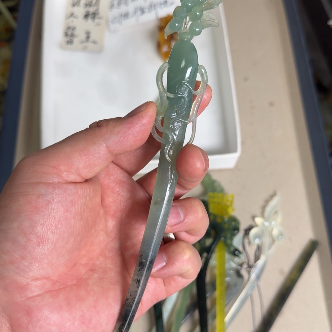 岫玉发饰未镶嵌明君玉簪贼拉好看