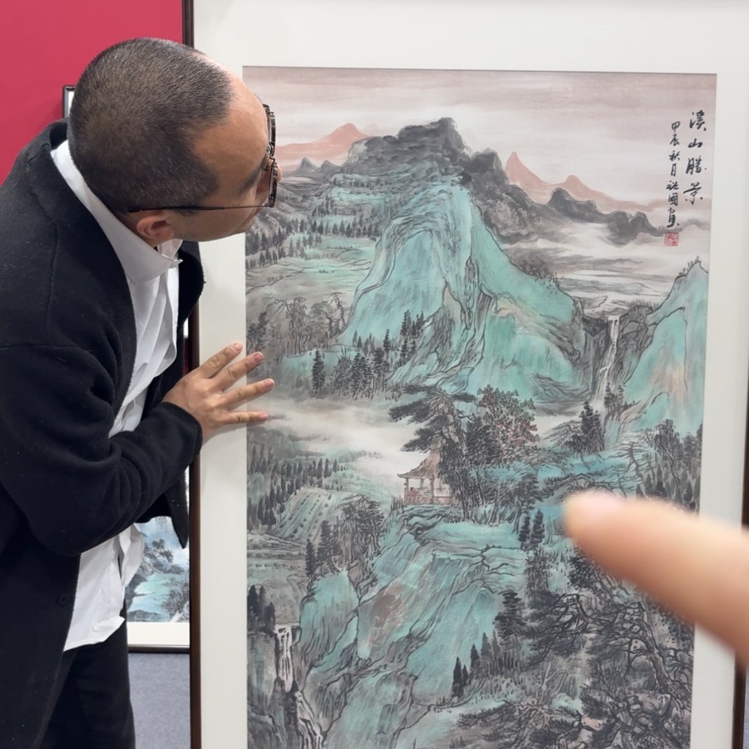 国画带框绘画160/80尺寸