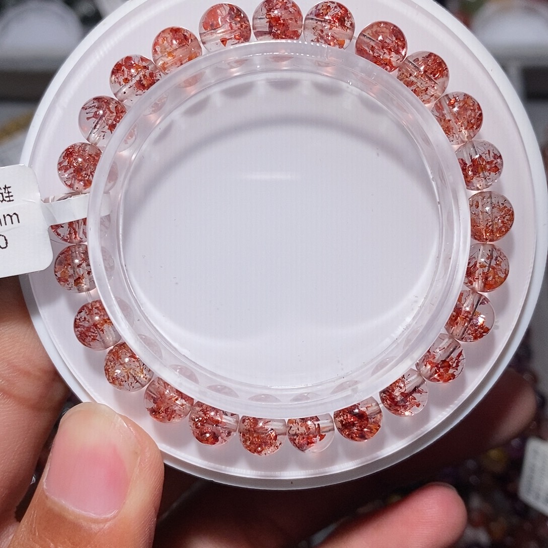 未镶嵌手链水晶金草莓