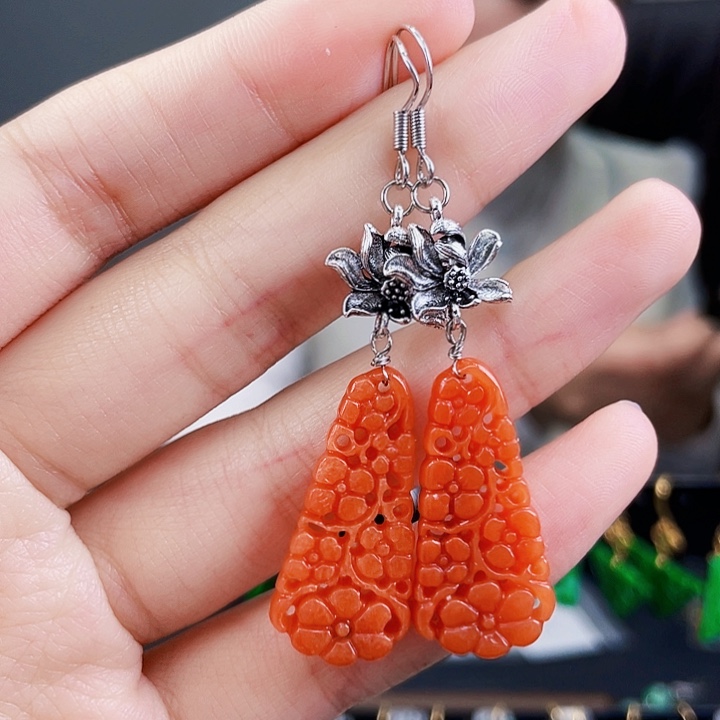 翡翠耳饰未镶嵌饰品