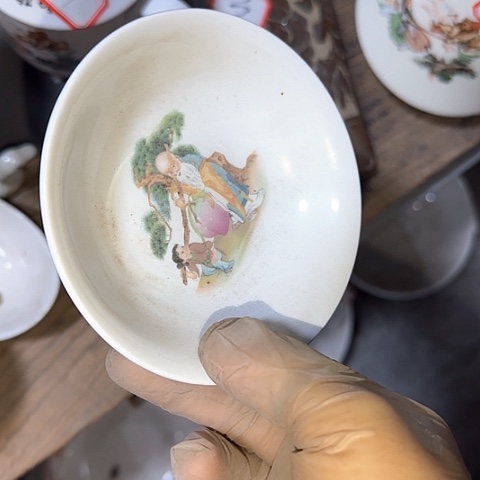 瓷片国营厂库存微瑕11厘米