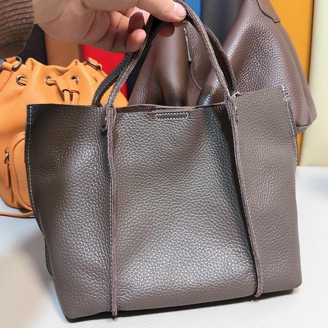 头层牛皮棕色真皮