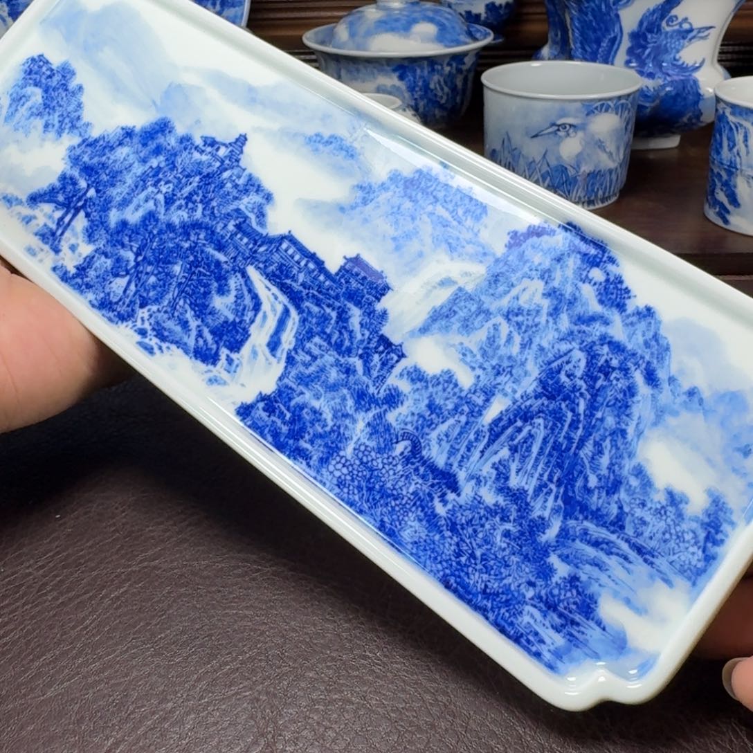 人***ι瓷片当代景德镇陶瓷手绘茶具