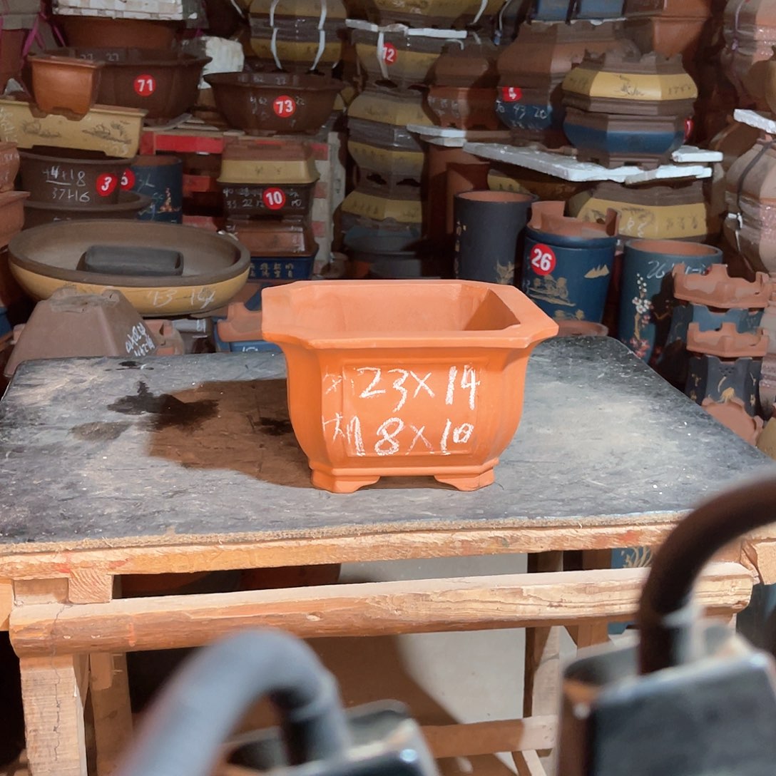 紫砂花盆四方盆一个