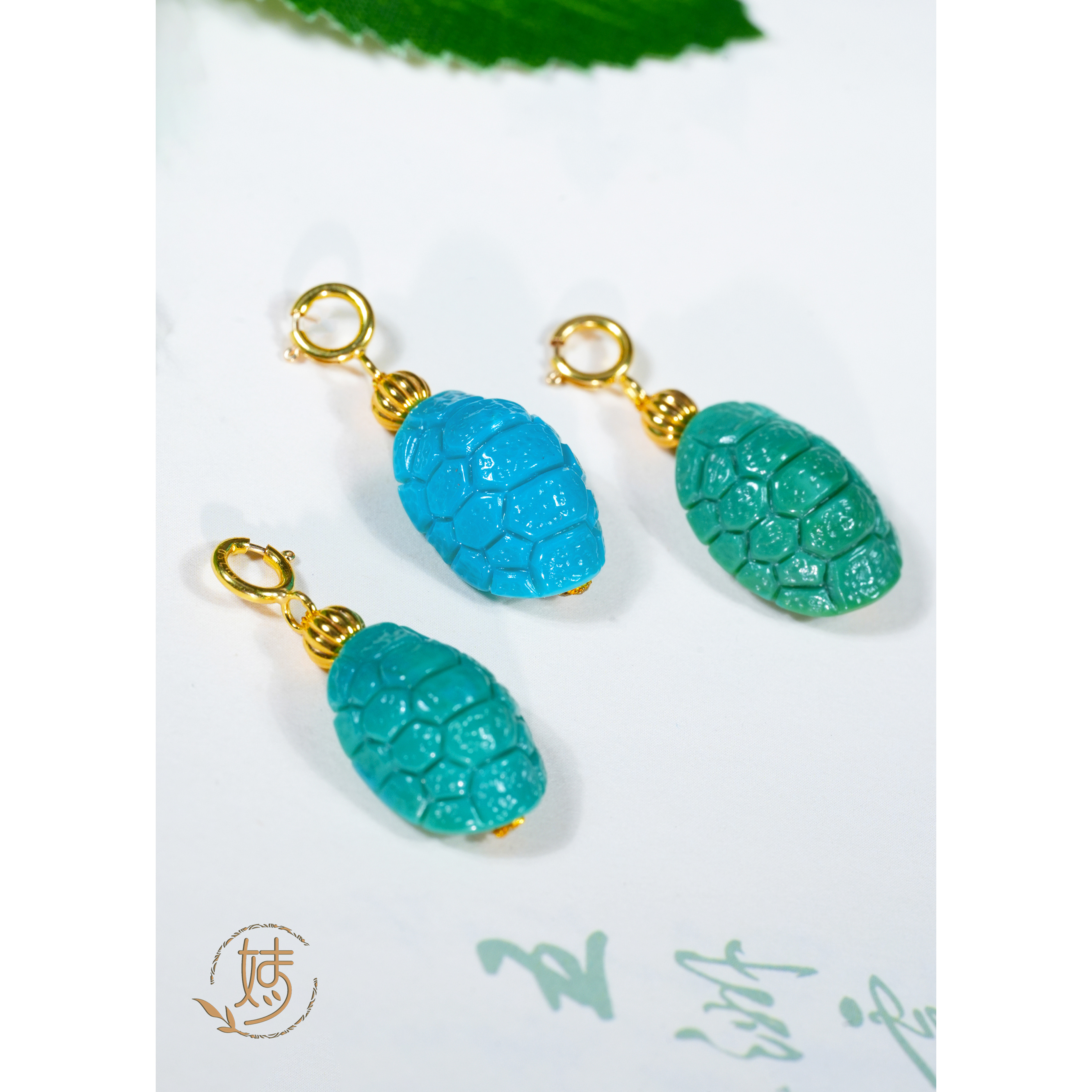 【婧婧精选】典藏 · 绿松石富甲18K金吊坠13mm+ 多样性发其一